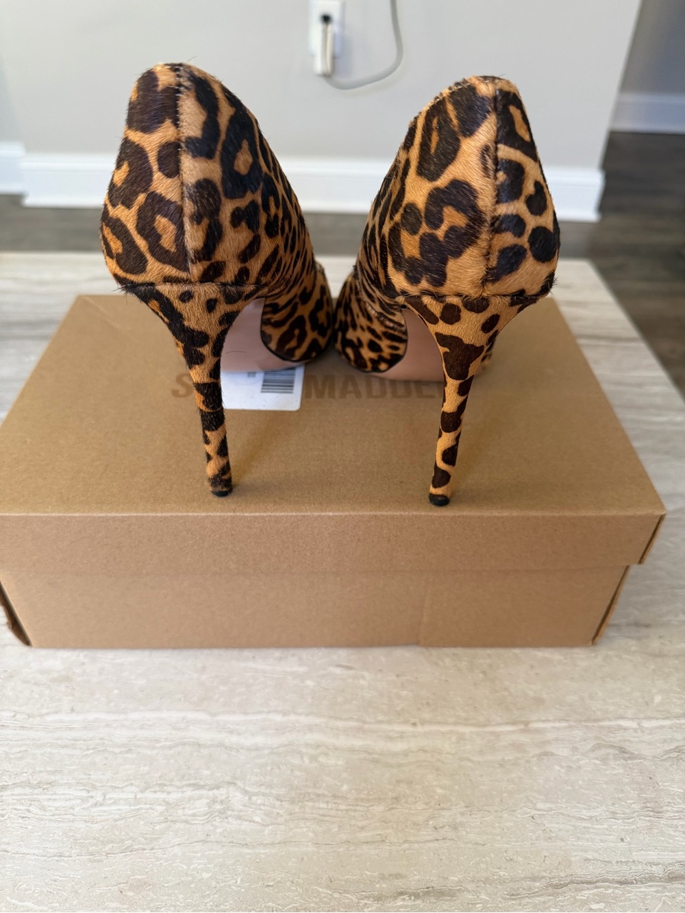 Steve Madden Leopard Print Pointed-Toe Stiletto Pumps - Brown, Black - Picture 3 of 3